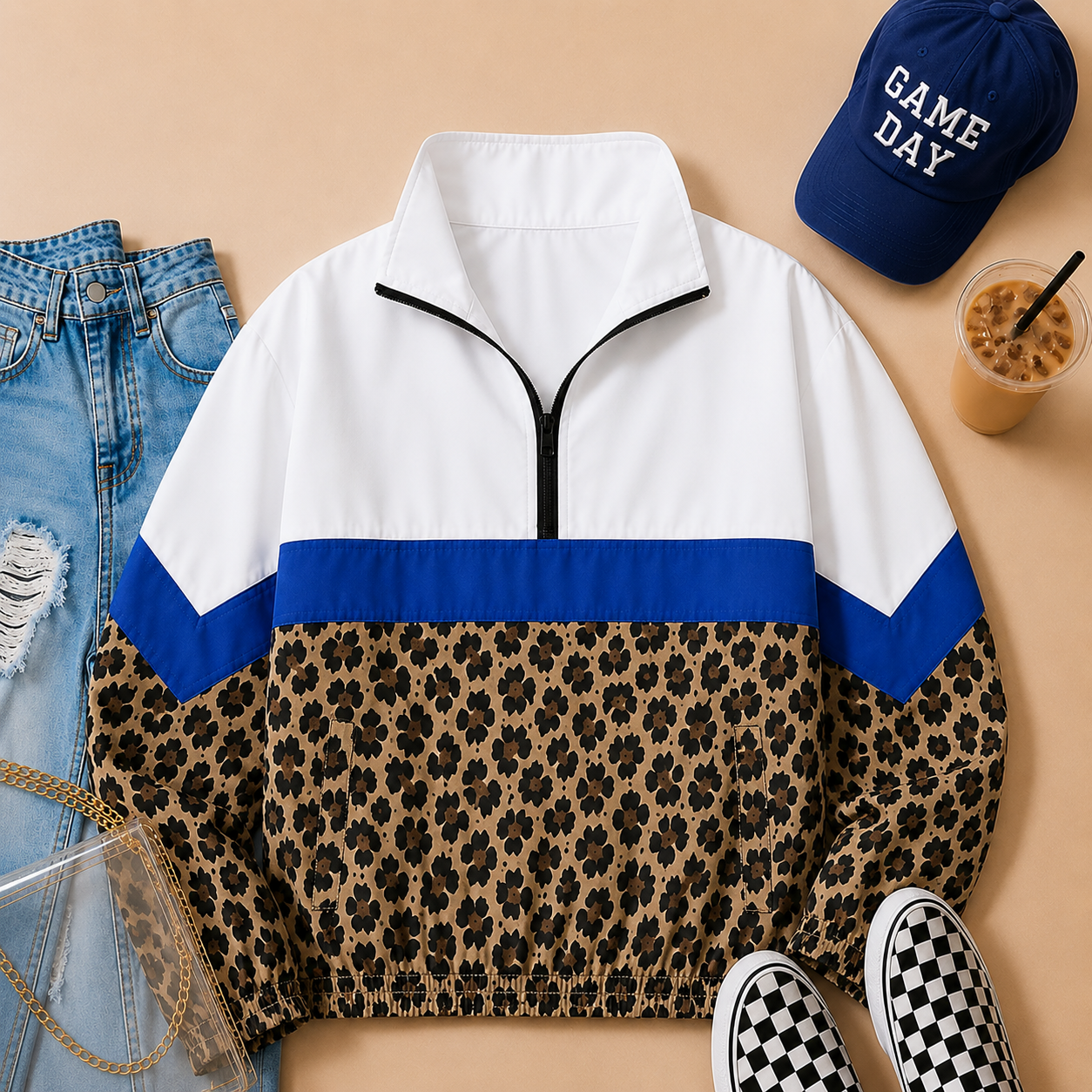 BLUE Cheetah jacket