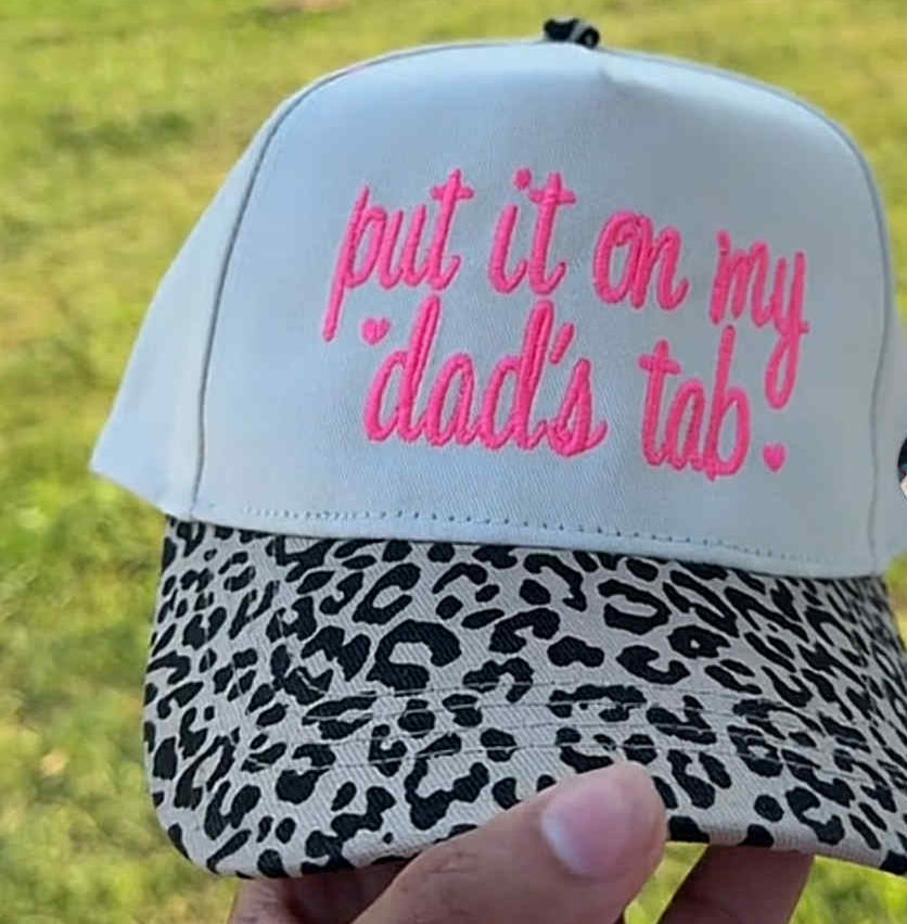 put it on my dads tab