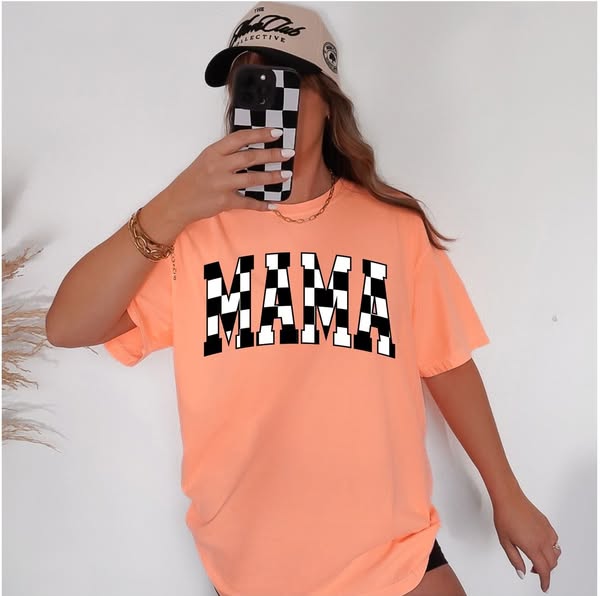 MAMA CHECKERED NEON