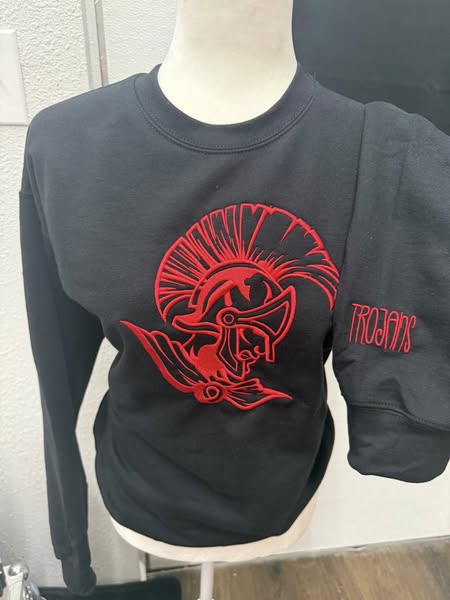 Trojan Head Embroidery W sleeve