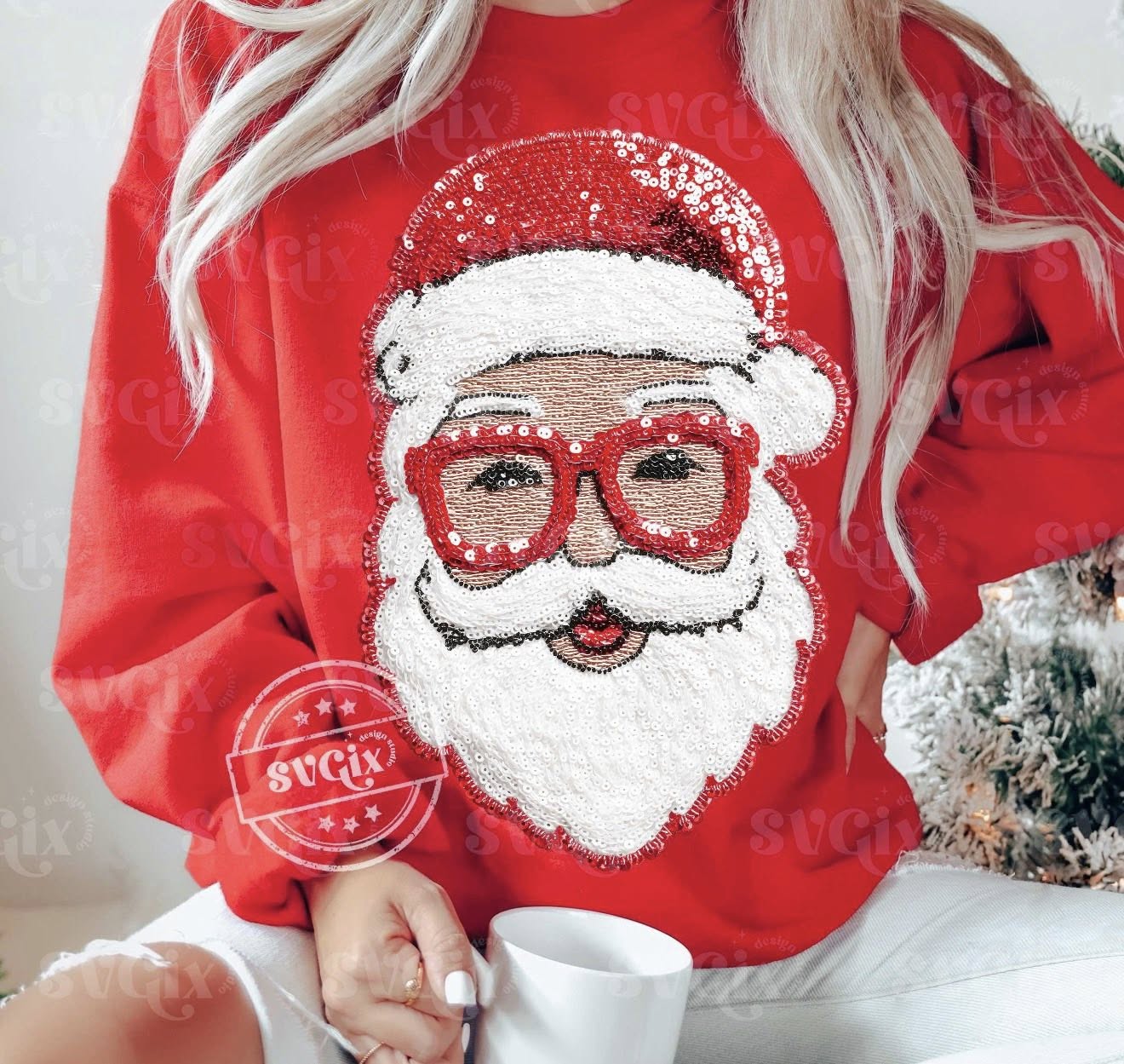 Sequin santa clause #454