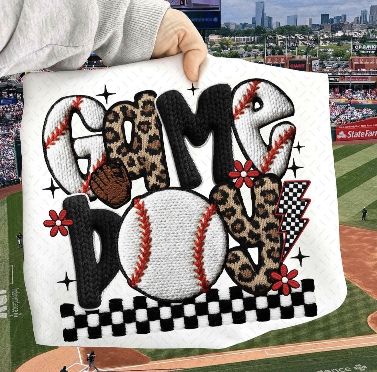 Game day faux Baseball #468