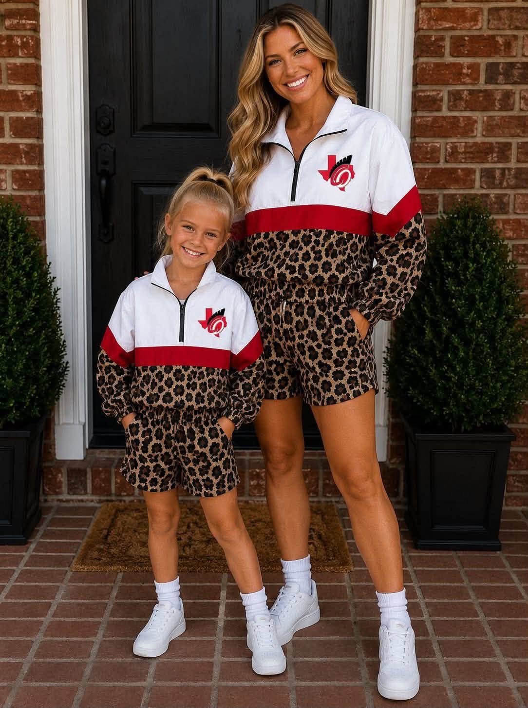 Trojans red/cheetah sets