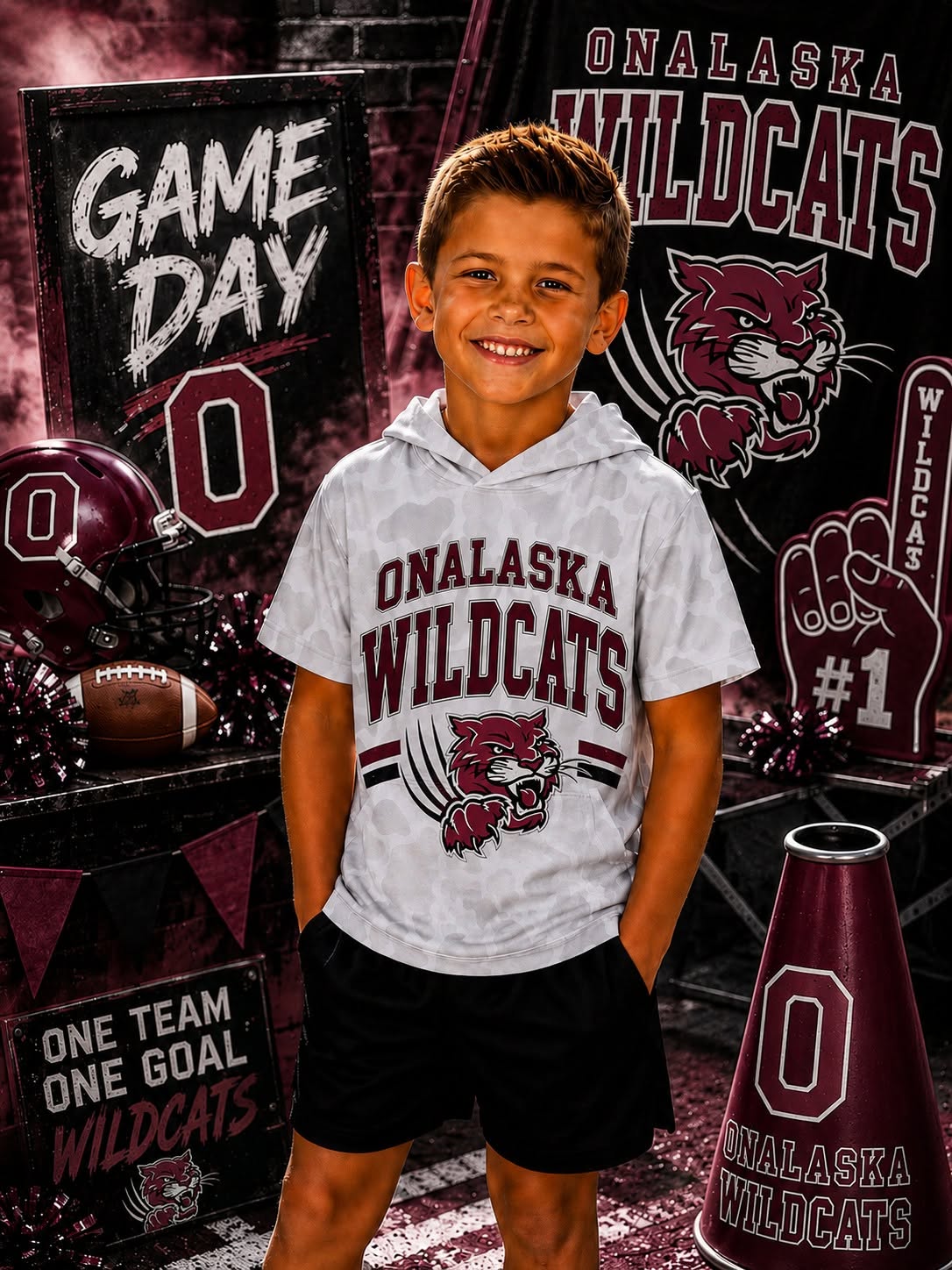 onalaska wildcats camo hoodie
