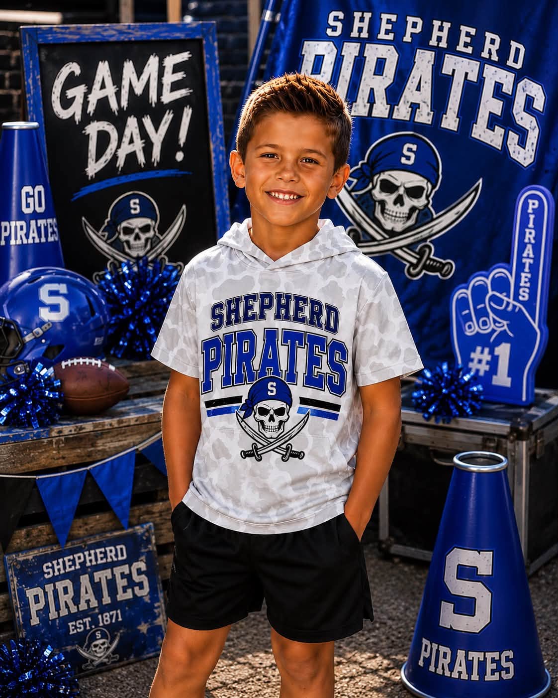 Shepherd pirates camo hoodie
