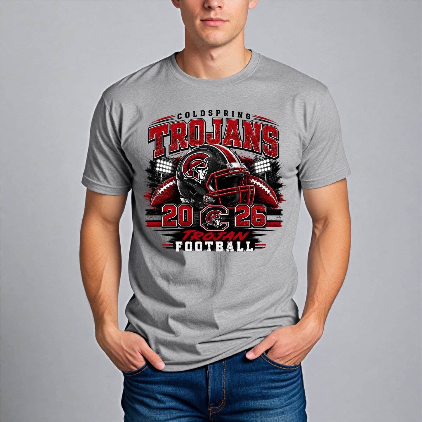 Coldspring trojans 2026 football (grey)