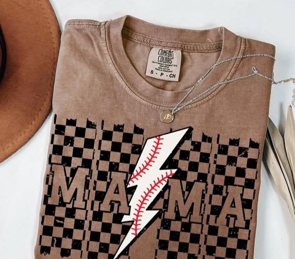 MAMA lighting bolt baseball