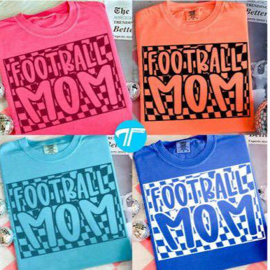 Football mom checkered