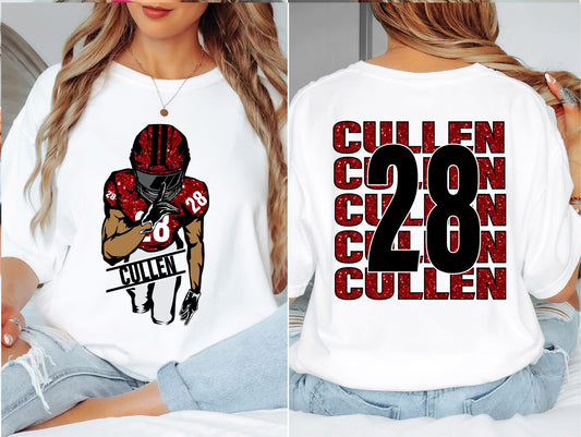 Football glitter custom