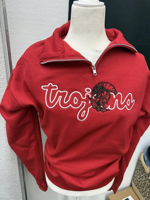 Trojans Quarter Zip Embroidery