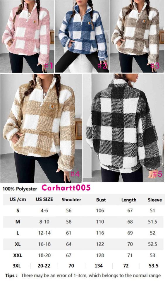 Carhart fleece plaid