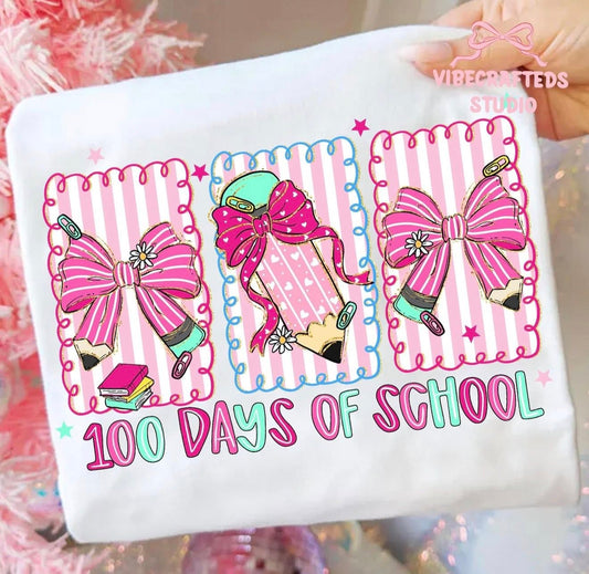 100 days of school pencil bow 460