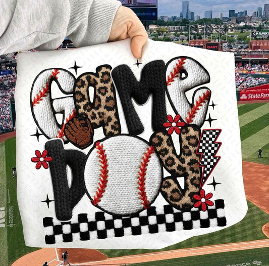 Game day faux Baseball #468