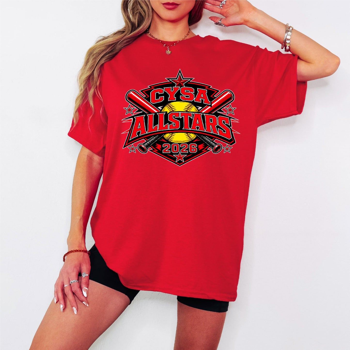 CYSA softball ALLSTAR red