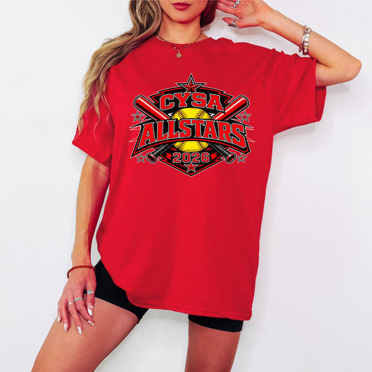 CYSA softball ALLSTAR red