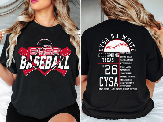 Cysa 6u white baseball