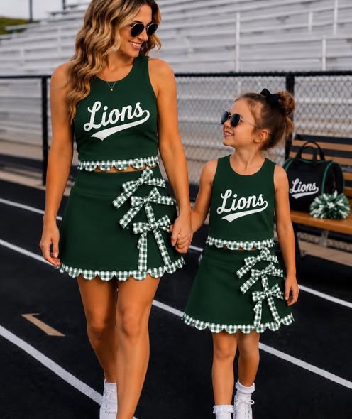 Lions cheer Uniform Gingham