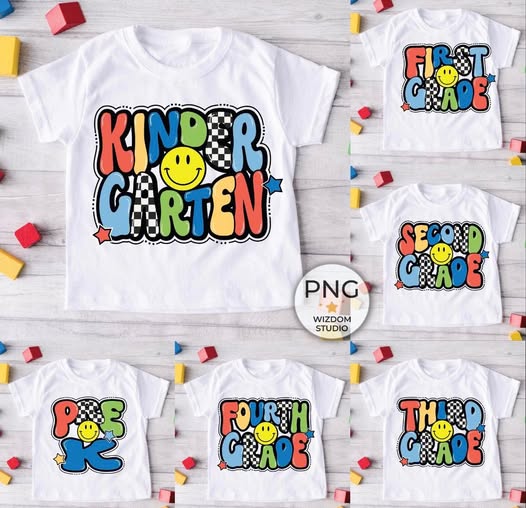 Retro smiley grade level tee #525