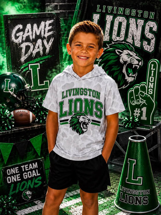 Livingston Lions Camo Hoodie