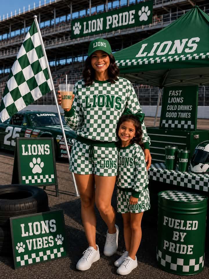 Lions checkered black set