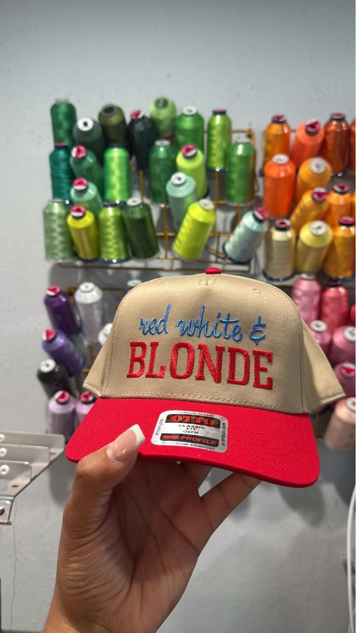Red white and blonde
