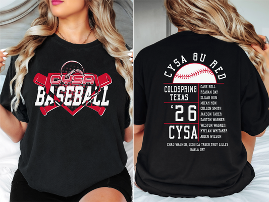 Cysa 8u red baseball
