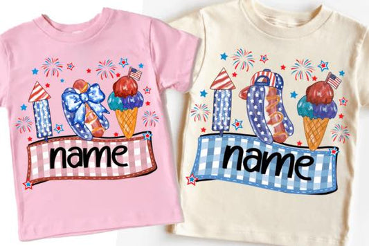 4th of july kids custom